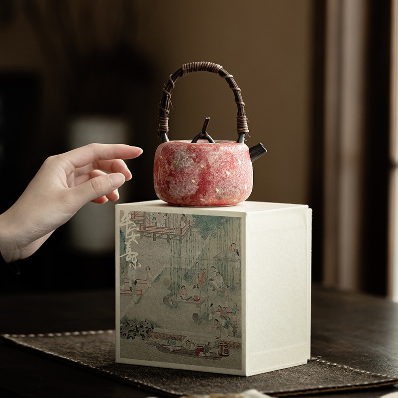 Ấm trà gốm sứ kiểu Trung Quốc ấm trà đơn ấm gốm sứ cao cấp gia dụng phụ kiện trà nữ cao cấp