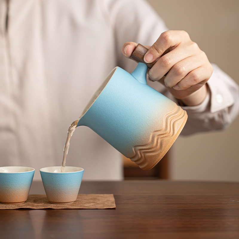 Bộ trà du lịch một bình bốn cốc di động Bộ trà pha trà Kung Fu đơn giản tiện mang theo cắm trại ngoài trời