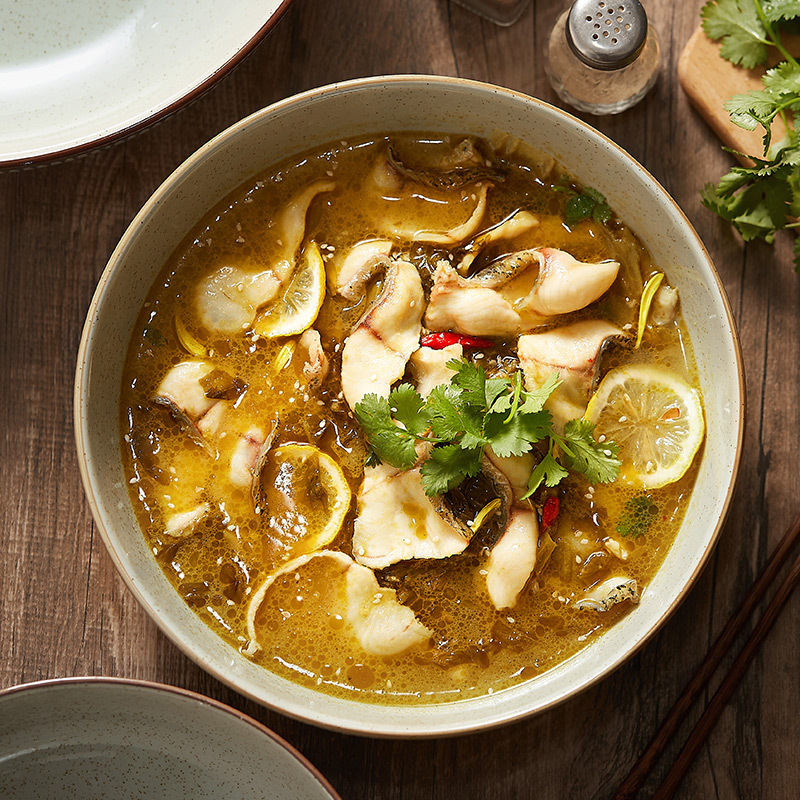 Bát cá dưa cải lớn bát canh gốm sứ gia dụng cỡ lớn Bát Bảo quản Bát lưu trữ bát chuyên dùng cho lát thịt luộc nước Maoxuewang