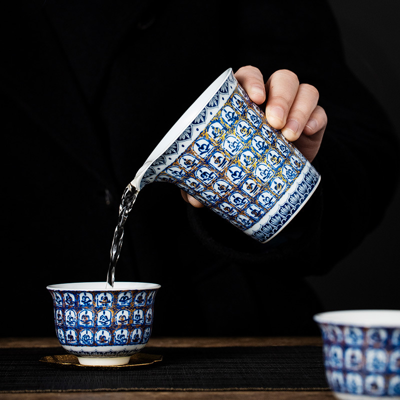 Cốc đường nghìn phật tráng men soda cốc công bằng gốm sứ dụng cụ pha trà đồng phục văn phòng gia dụng dụng cụ pha trà Kung Fu phụ kiện trà đạo