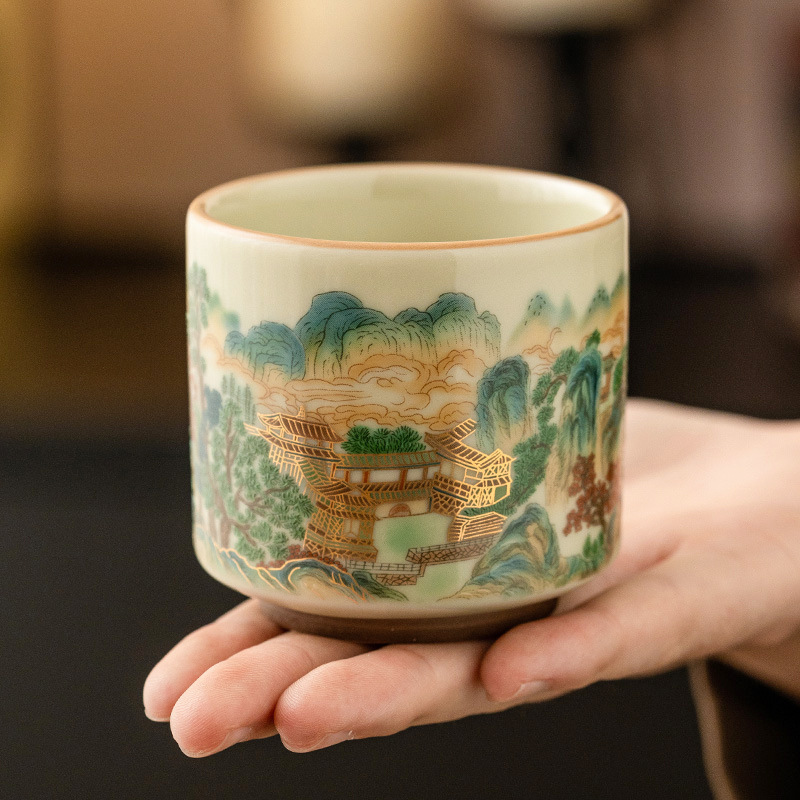 Nhà máy Cốc thẳng phong cảnh đầy màu sắc Cốc chủ nhân tinh tế cao cấp Cốc trà cá nhân Cốc trà văn phòng