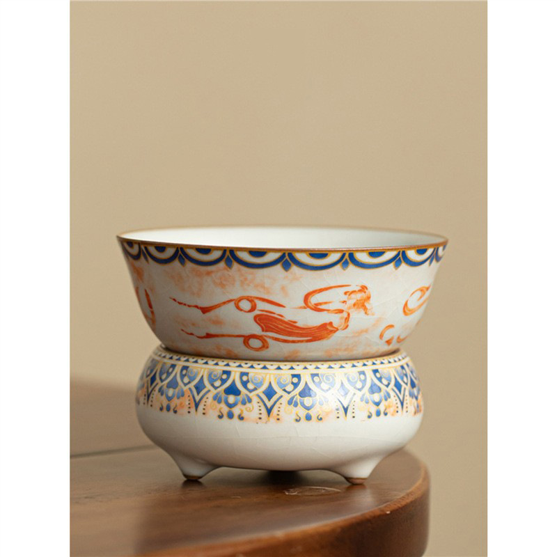 Lò nung Đôn Hoàng Bộ lọc trà Bộ lọc trà Bộ lọc trà Bộ lọc trà gốm sứ sáng tạo Bộ lọc trà