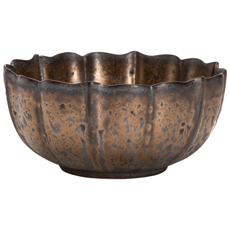 Trà Hoa Sen mạ vàng kiểu Nhật rửa chén trà gốm sứ cỡ lớn rửa chén bát nước ấm chén Rửa chén phụ kiện trà đạo Kung Fu