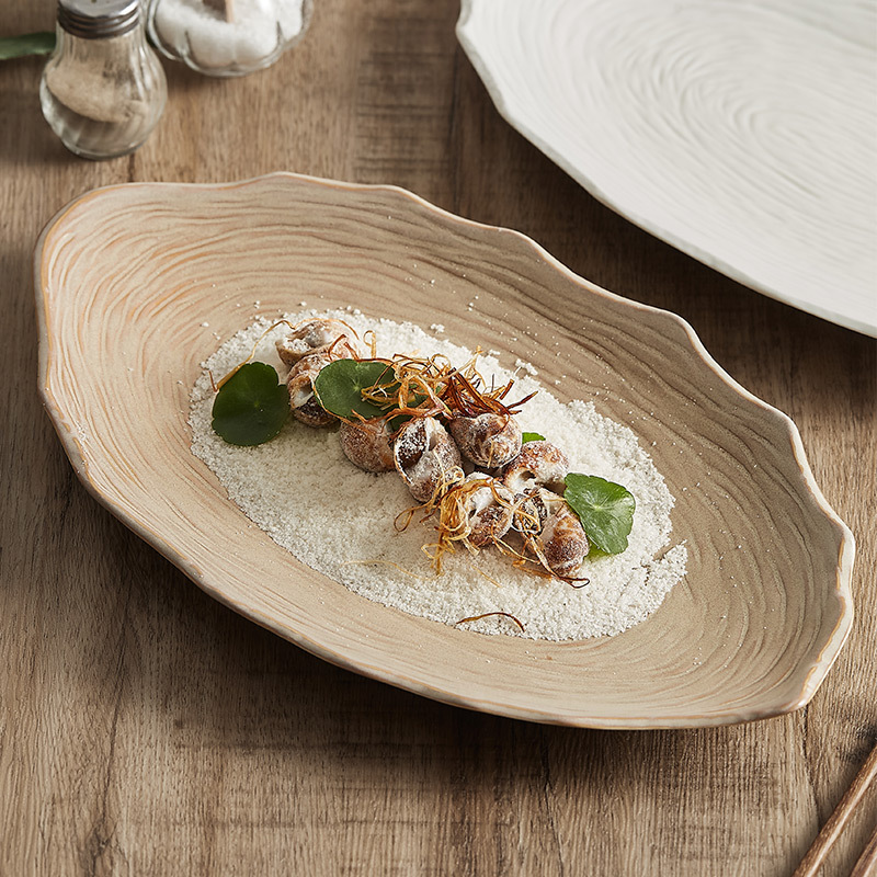 Đĩa cá bánh xe hàng năm khác nhau Đĩa cá hấp cao cấp gia dụng Sáng tạo Nhà hàng khách sạn Món ăn quan niệm nghệ thuật Đĩa lớn