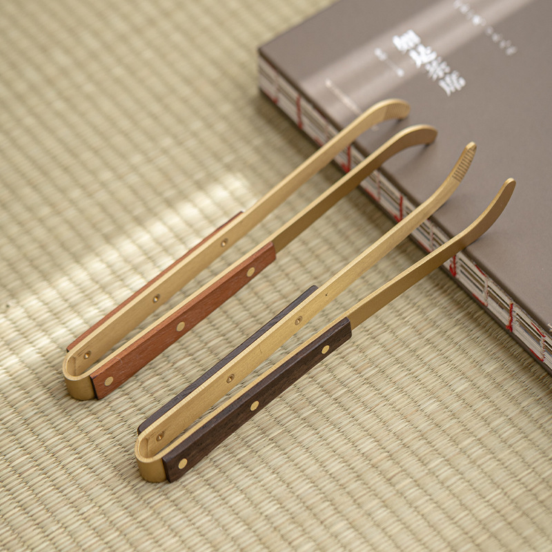 Kẹp trà gỗ đàn hương đen, thìa trà, kẹp trà, kẹp, cốc trà, thìa cà phê, dụng cụ pha trà, bộ dụng cụ pha trà, thìa trà, bộ trà