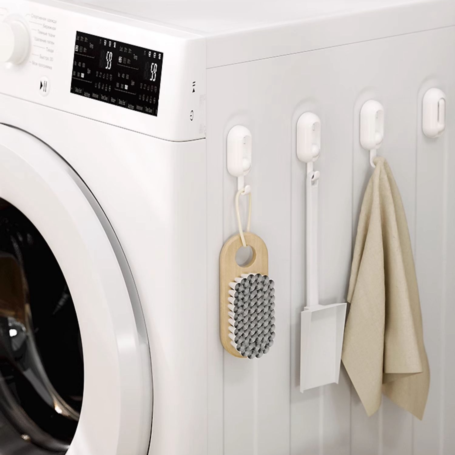 Móc xoay đa năng kiểu Nhật, móc treo chịu lực tường nhà bếp không đục lỗ, móc dán liền mạch sau cửa ra vào cặp sách