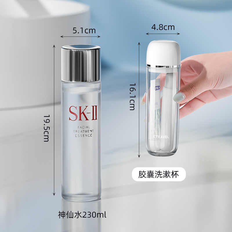 Bộ đồ vệ sinh cá nhân du lịch, cốc nước súc miệng, kem đánh răng, cốc đánh răng, đồ dùng du lịch, cốc vệ sinh, bàn chải đánh răng có thể gập lại di động, kích thước du lịch