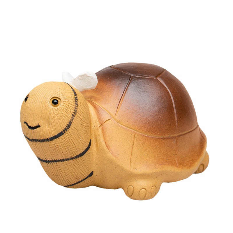 Nghi Hưng Tử Sa Trà thú cưng mai rùa Ong Nắp đậy bàn trà đồ trang trí nhỏ Bộ trà điêu khắc quà tặng bạn gái