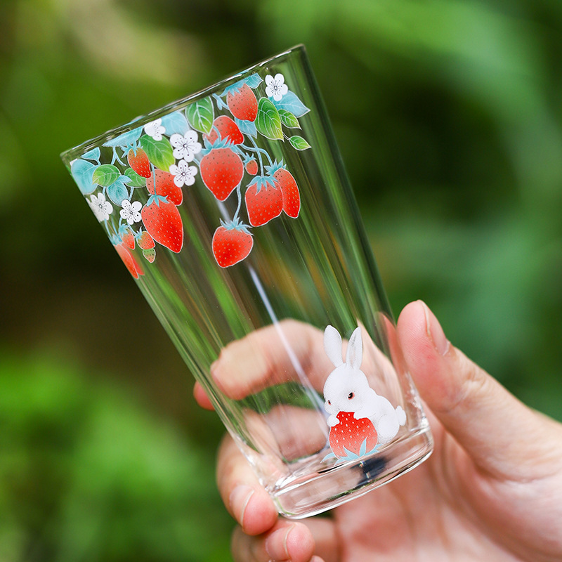 Cốc mây sáng tạo mẫu mới cốc trà xanh thủy tinh chịu nhiệt gia dụng cốc chủ nhân tăng độ dày Borosilicat dung tích lớn