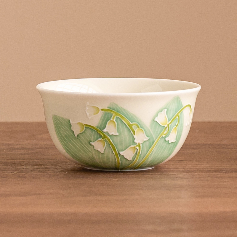 Chuông gió hoa chuông vẽ tay cốc chủ nhân cốc trà lớn cốc chuyên dùng trà phục vụ khách gia đình cốc trà gốm sứ cốc trà