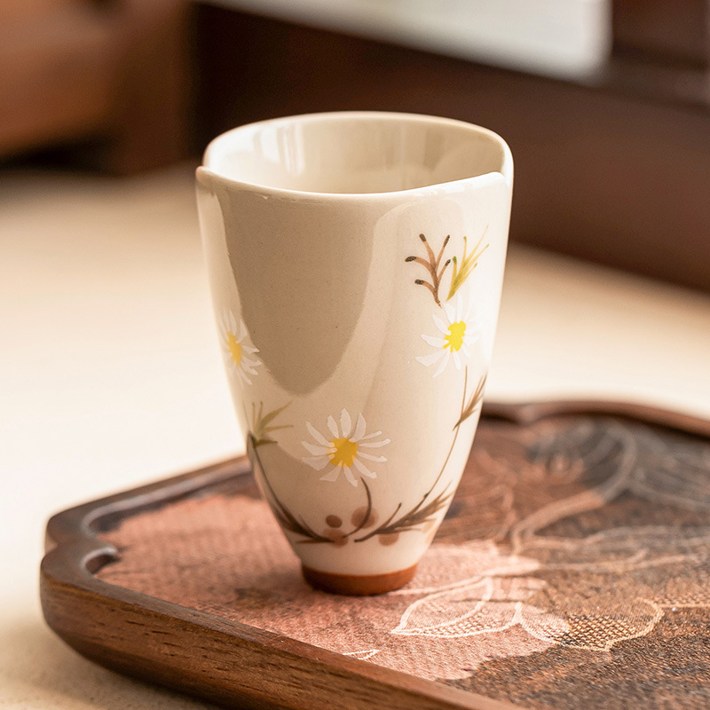 Vẽ tay Juyun Wenxiang Chén trà gốm sứ gia dụng Cốc uống trà Bộ trà Kung Fu Chủ nhân Cốc đơn Cốc trà nữ