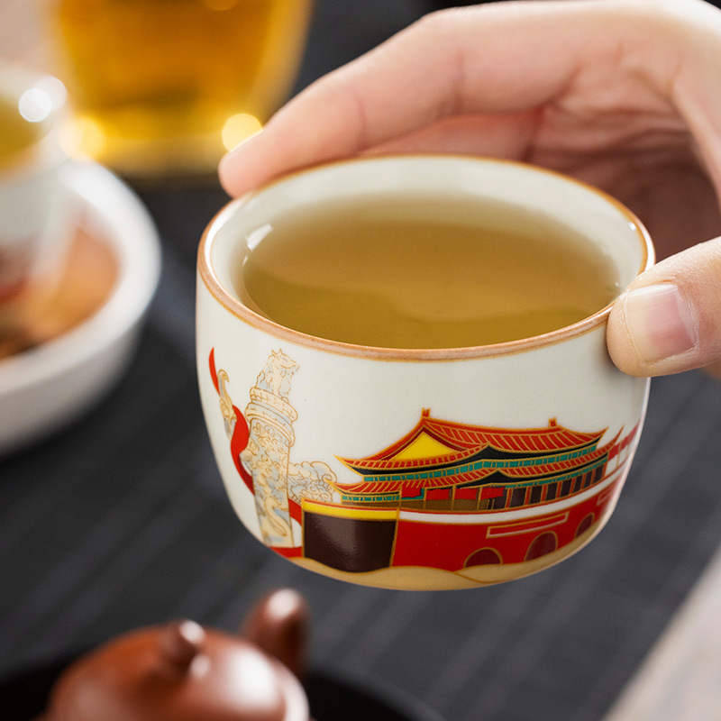 Cốc chủ sở hữu Trung Quốc thịnh vượng Ruyao cốc uống trà cá nhân gốm sứ cốc trà cao cấp tinh tế bộ trà