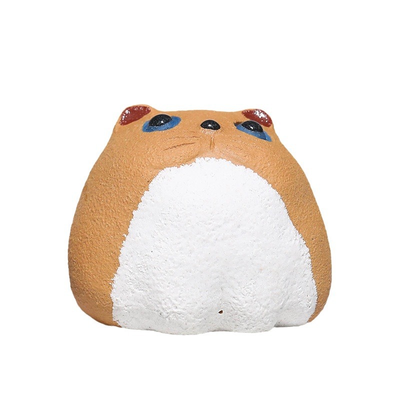 Vật nuôi trà cát tím quặng thô Yixing, khay trà cao cấp, mèo may mắn, mèo cam dễ thương có thể được nuôi xung quanh trà đạo