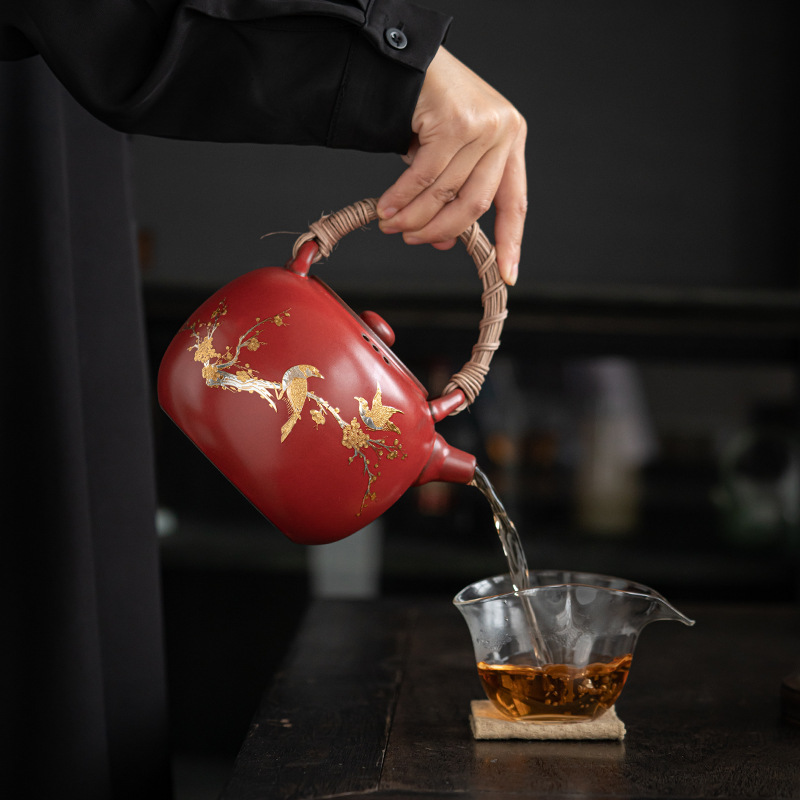 Bếp gốm điện gia dụng táo gai màu đỏ Ấm đun trà ấm đun trà trắng trà Pu'er ấm đun trà điện bếp trà Bộ trà