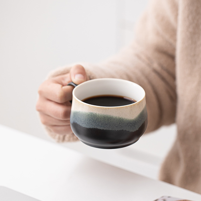 Cốc cà phê vẽ tranh cốc gốm sứ đơn giản cốc trà chiều bộ đĩa cốc ăn sáng cốc văn phòng cá nhân chuyên dụng