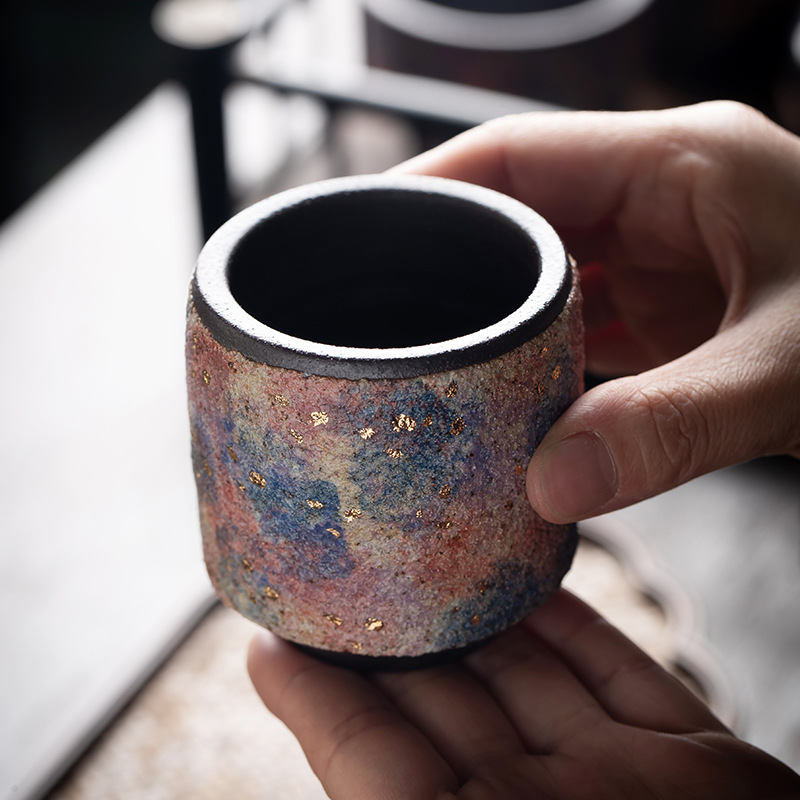 Chén trà của chủ sở hữu mỏ đá củi, chén trà, chén trà, chén trà, chén trà đặc biệt cá nhân, quà tặng đồ trà sáng tạo bằng gốm thô