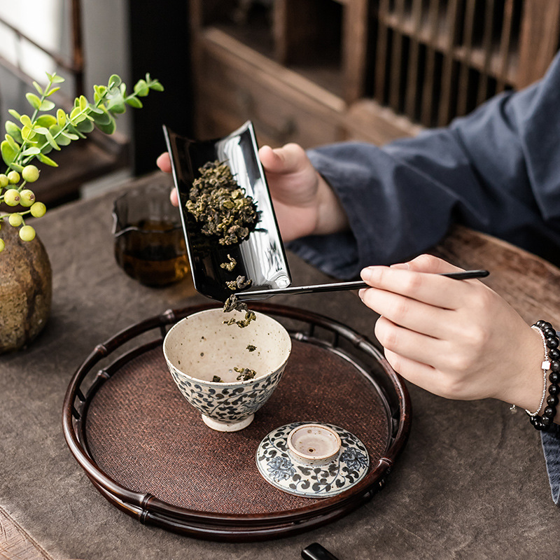 Phụ kiện Bộ trà trà trúc thủ công nguyên chất trà sơn mài lớn phụ kiện trà đạo Kung Fu Thiền gia dụng kiểu Trung Quốc