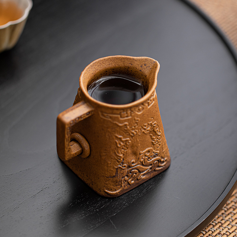 Cốc nước chấm, cốc tách trà bằng gốm sứ cổ điển, cốc tách trà thủ công gia dụng, phụ kiện trà đạo