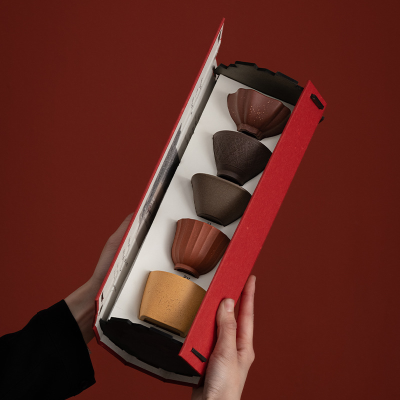 Bộ tách trà Zisha Wufu Quà tặng sinh nhật cho người lớn tuổi