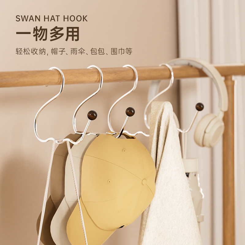Móc treo mũ móc treo đồ dùng thần thánh lưu trữ ký túc xá gia dụng chống trượt liền mạch móc inox đa chức năng bán buôn