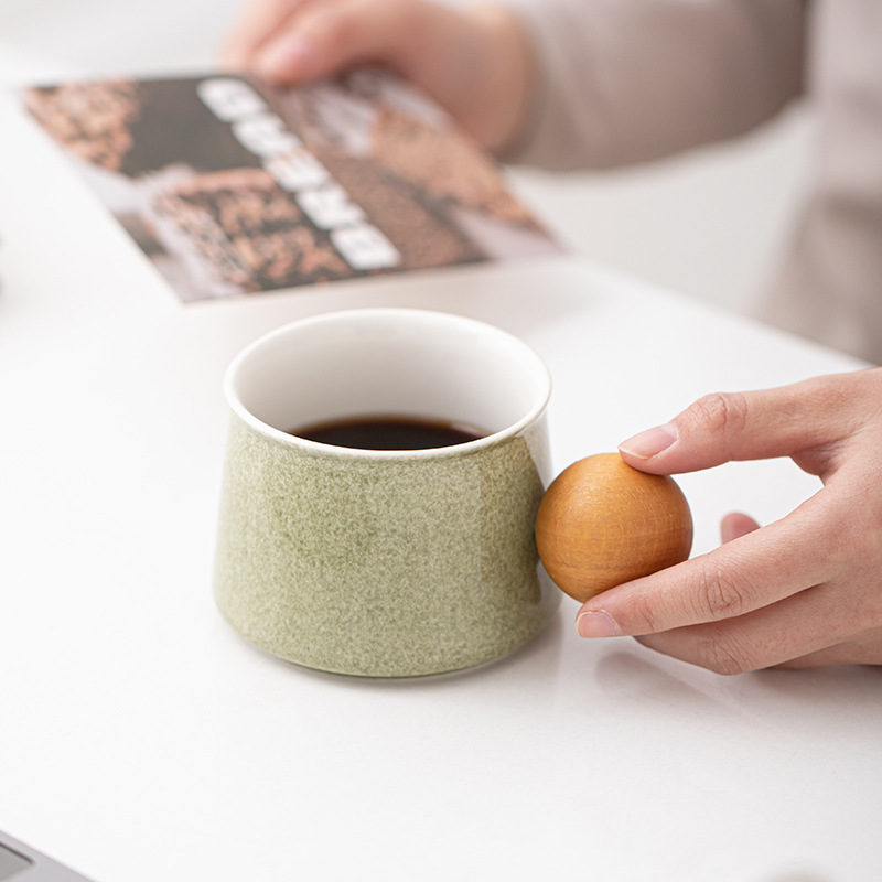 Cốc cà phê bầu trời 250ml cốc gốm cốc uống nước dung tích lớn phong cách ins cốc ăn sáng cốc sữa