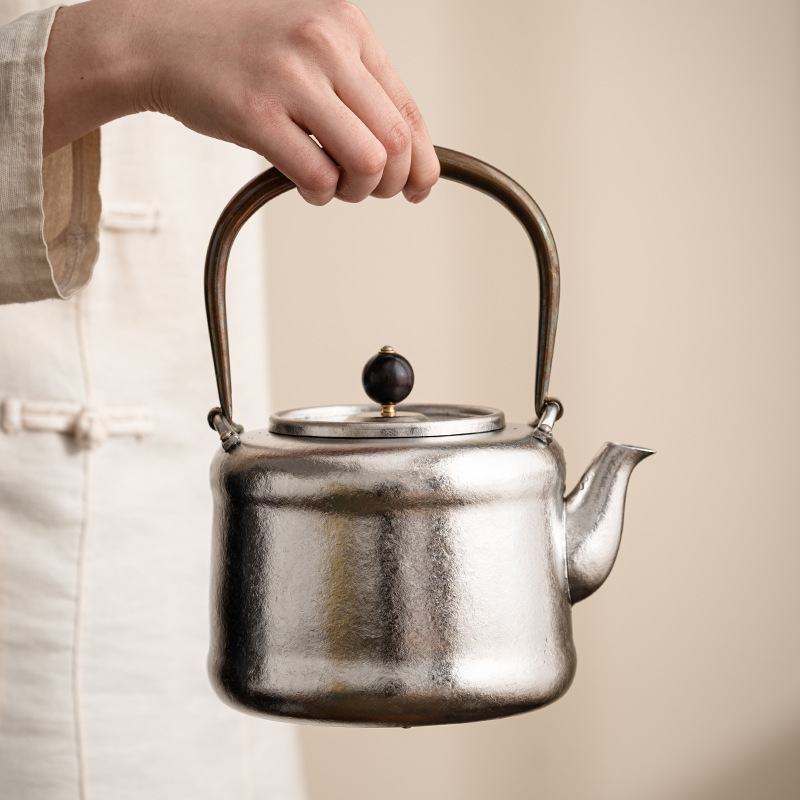 Ấm đun nước pha lê đá Titan nguyên chất Ấm đun trà dung tích lớn ấm pha trà mẫu mới ấm đơn bếp gốm điện gia dụng Bộ ấm dưỡng sinh