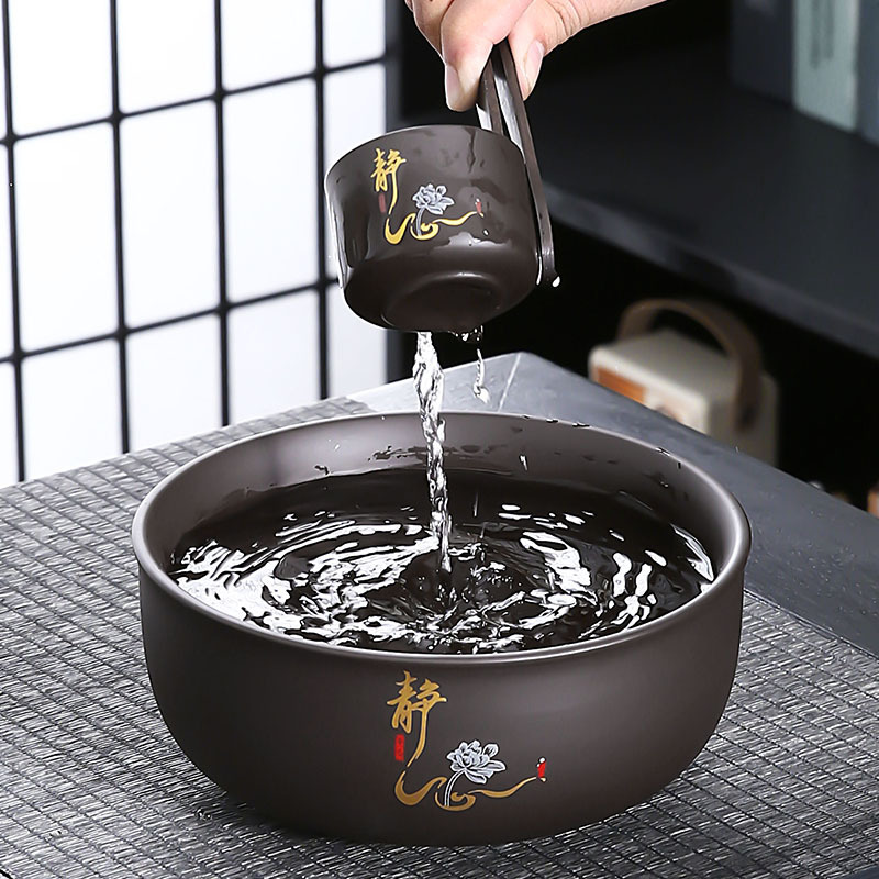 Bộ ấm trà tử sa cao cấp gia dụng mẫu mới 2024 cốc trà lười pha trà tự động dụng cụ pha trà Kung Fu