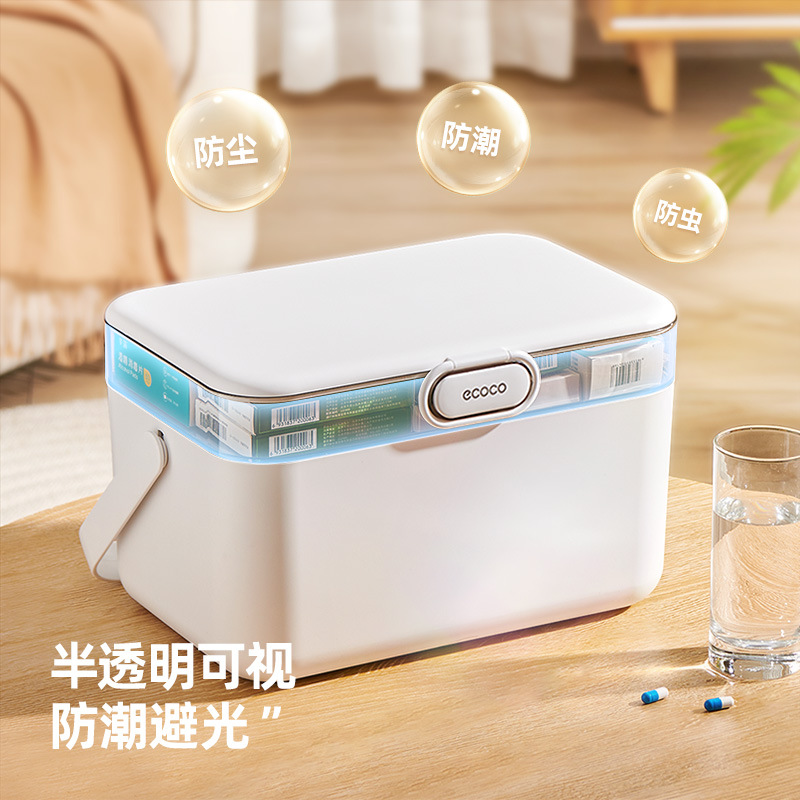 Hộp đựng thuốc gia dụng cỡ lớn, hộp đựng thuốc gia đình dung tích lớn, hộp đựng thuốc phân loại nhiều lớp, hộp đựng thuốc cực lớn