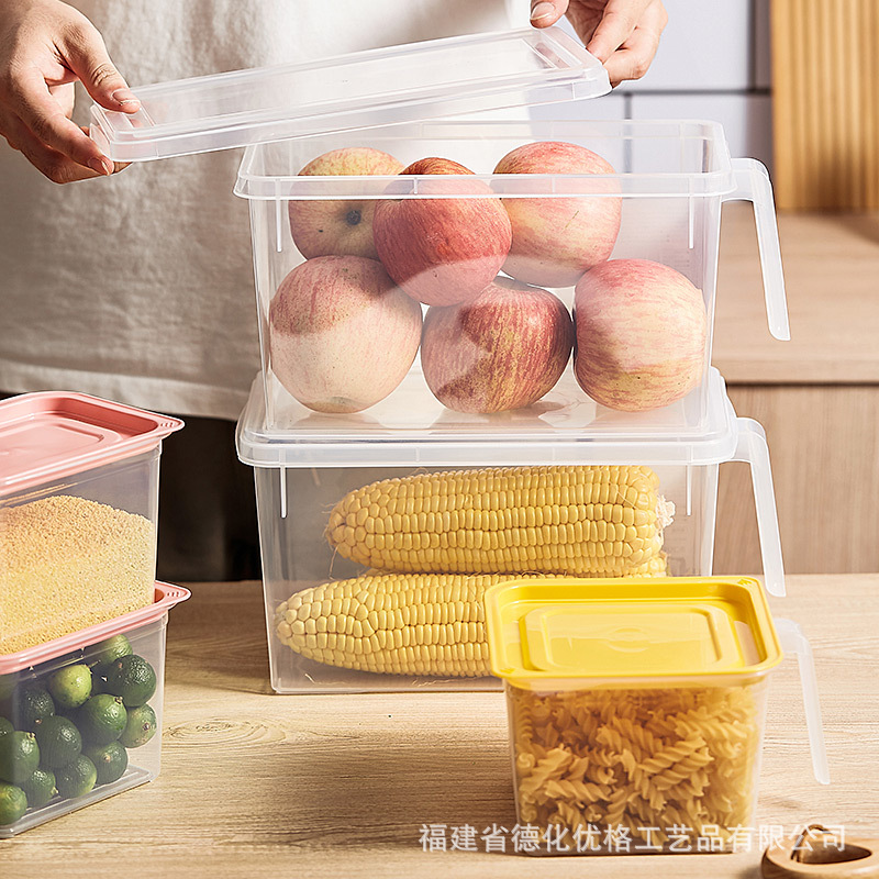 Hộp bảo quản tủ lạnh loại kéo nhà bếp Trái cây và trứng, hộp giữ tươi kín bằng nhựa đặc biệt để lưu trữ, cấp thực phẩm