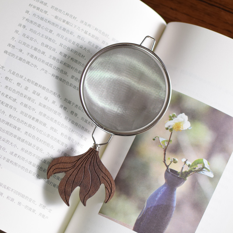 Thép không gỉ 304 cá vàng lọc trà Nhật Bản công bằng cốc trà lá lọc trà đạo trà phụ kiện lọc trà sáng tạo