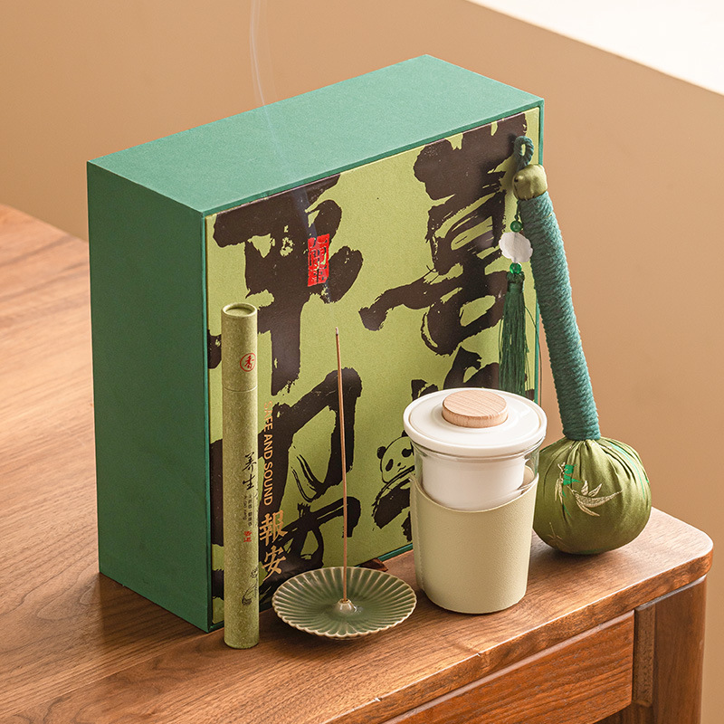 Cốc pha trà gốm sứ, bộ trà sáng tạo, quà tặng tay, hương thơm, hộp quà búa kinh lạc, quà tặng nhỏ