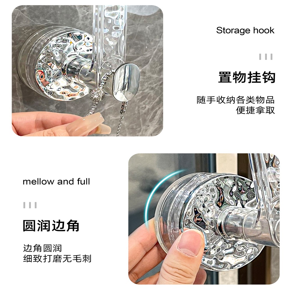 Giá treo khăn cốc hút mạnh mẽ, Giá treo khăn tắm nhà vệ sinh không đục lỗ, móc treo tường, giá treo khăn tắm