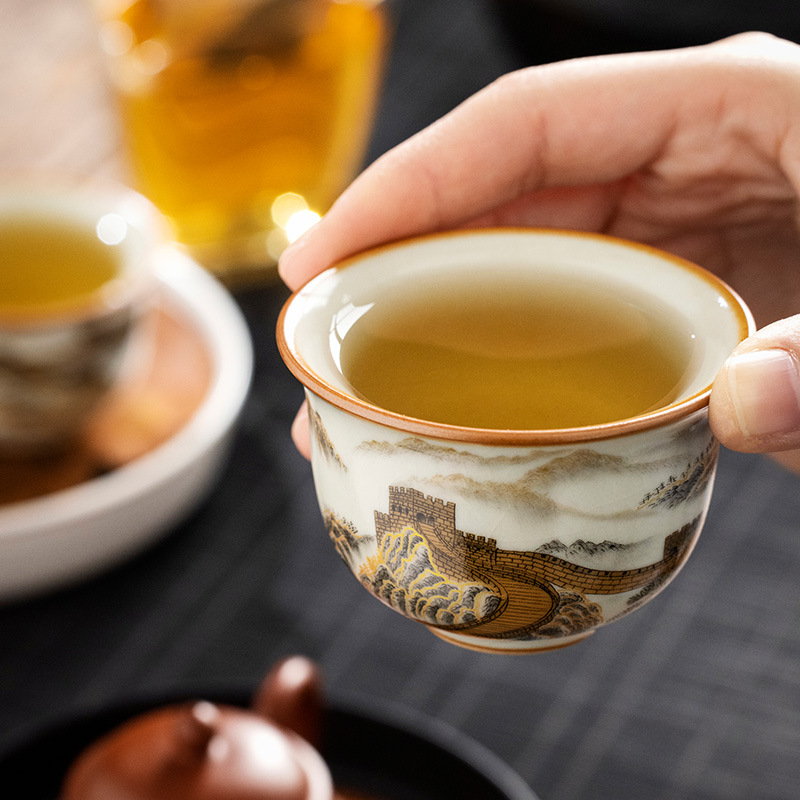 Cốc trà Vạn Lý Trường Thành Cốc chủ nhân cao cấp chuyên dụng cá nhân Cốc trà gốm sứ văn phòng gia dụng