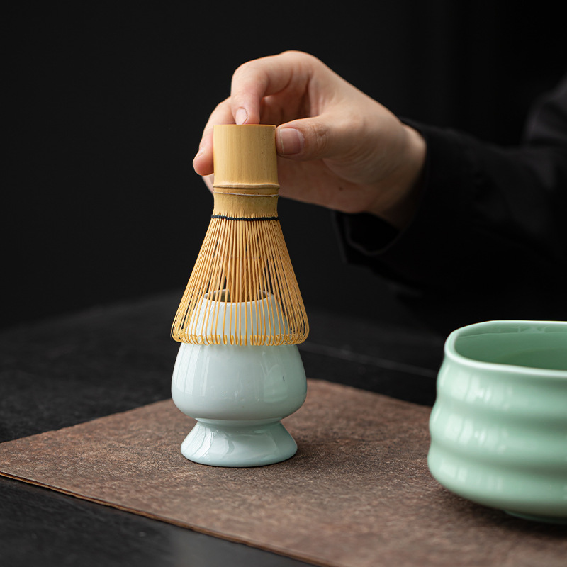 Bộ trà gốm sứ Bộ trà Langwen Matcha Dụng cụ pha trà thời Tống Bộ trà đạo Baibenli Matcha Bàn chải trà Bộ đồ đứng