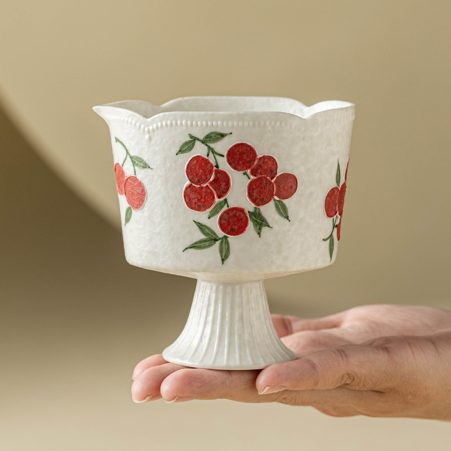 Nhà máy đá mỏ gốm trắng cốc công cộng đống chạm khắc anh đào cốc công bằng sáng tạo trà cao cấp phân chia trà bộ trà Kung Fu