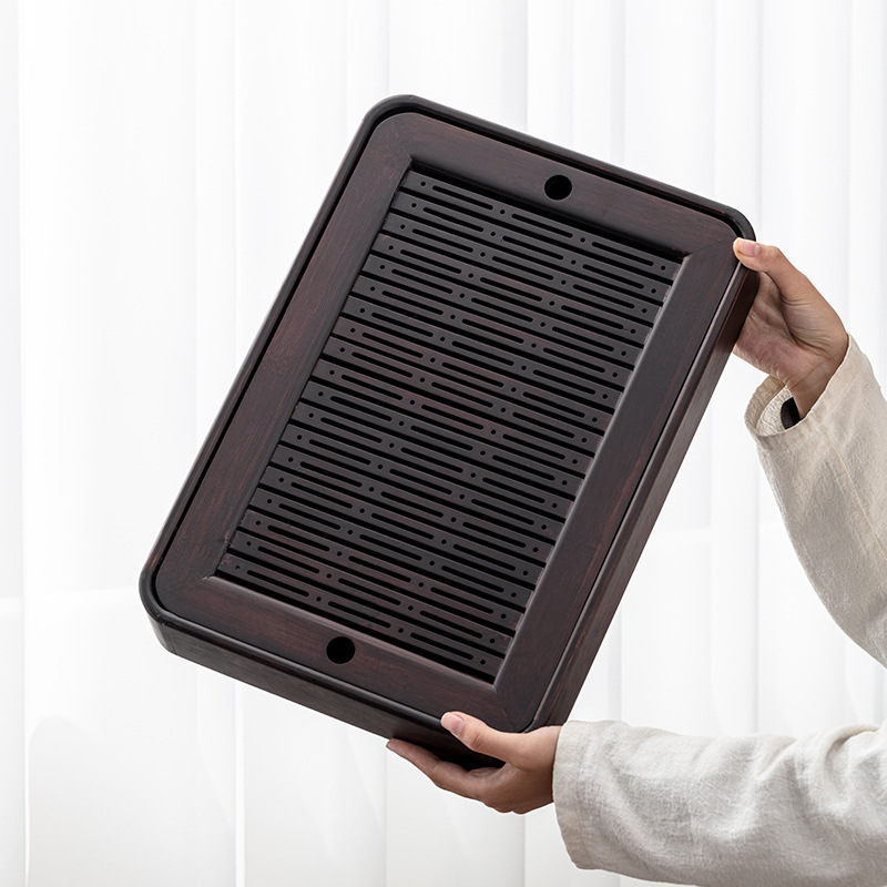 Bộ trà nhỏ văn phòng gia dụng bằng tre sang trọng, khay trà, Bộ trà kiểu trữ nước, khay trà Biển Trà Kiểu Nhật