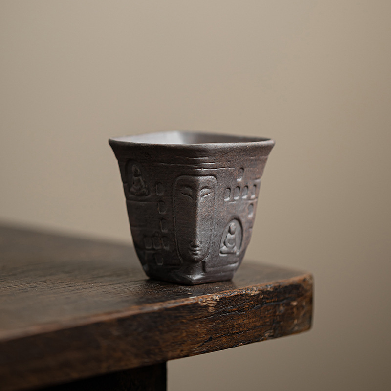Cốc pha trà cổ thạch bùn Zen bóng cốc trà bộ trà kung fu cổ điển cốc đơn cốc chủ nhân cốc gốm sứ cốc trà cá nhân cốc nhỏ
