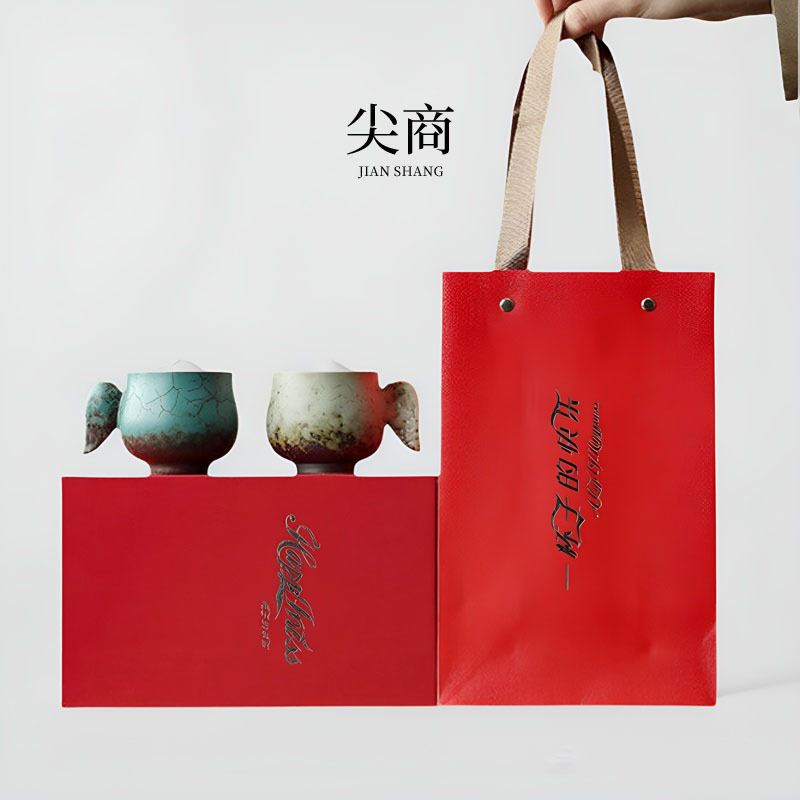 Cốc đôi văn hóa và sáng tạo cổ điển, cốc trà cho người lớn tuổi, cốc quà tặng tân gia, cốc nước quà tặng doanh nghiệp