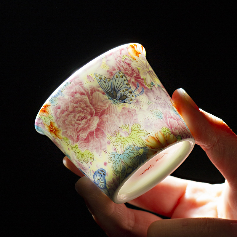 Tất Cả Các Vật Men Hoa Gốm Trà Chủ Cốc Đơn Kung Fu Trà Phong Cách Cung Điện Trà Lưu Niệm