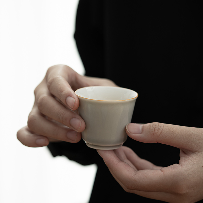 Cốc trà tráng men tro đá, cốc trà Kung Fu gốm thủ công kiểu Nhật, cốc thơm, cốc chủ gia dụng, cốc đơn