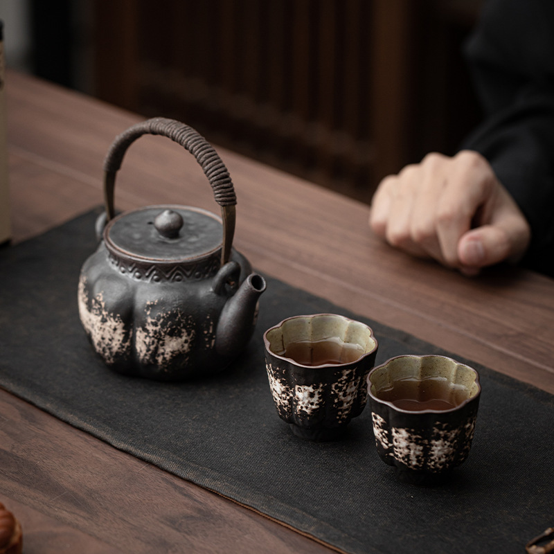 Bộ ấm trà Wabi-Im lặng Fanfu Bộ ấm trà Kung Fu Trung Quốc Bộ ấm trà quà tặng văn phòng gia dụng Bộ hộp quà