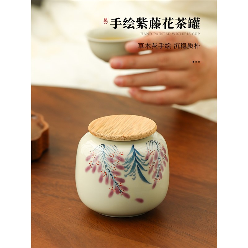 Bình trà vẽ tay, bình kín, bình đựng trà bằng gốm, bình trà đánh thức nhỏ gia dụng chống ẩm cổ điển kiểu Trung Quốc, nhà sản xuất bán buôn