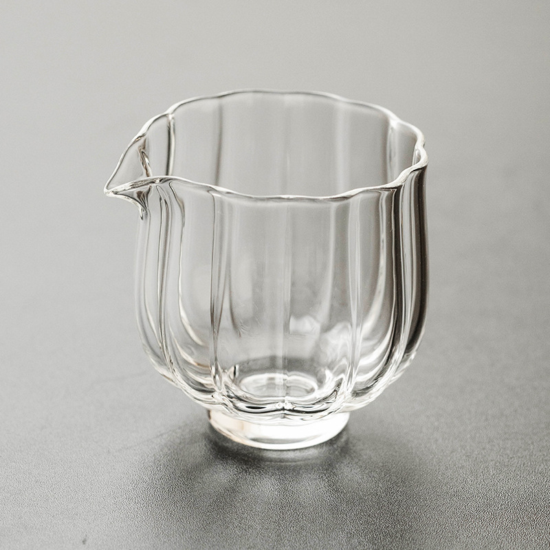 Nhà máy sản xuất cánh hoa tách trà thủy tinh chịu nhiệt độ cao borosilicat cao bộ trà trà trà đạo tách trà