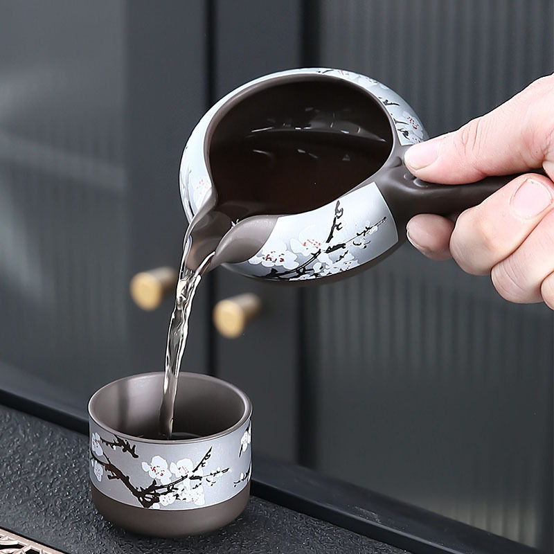 Bộ khay trà bộ trà tử sa bộ dụng cụ pha trà kung fu tự động lười cao cấp dùng trong gia đình