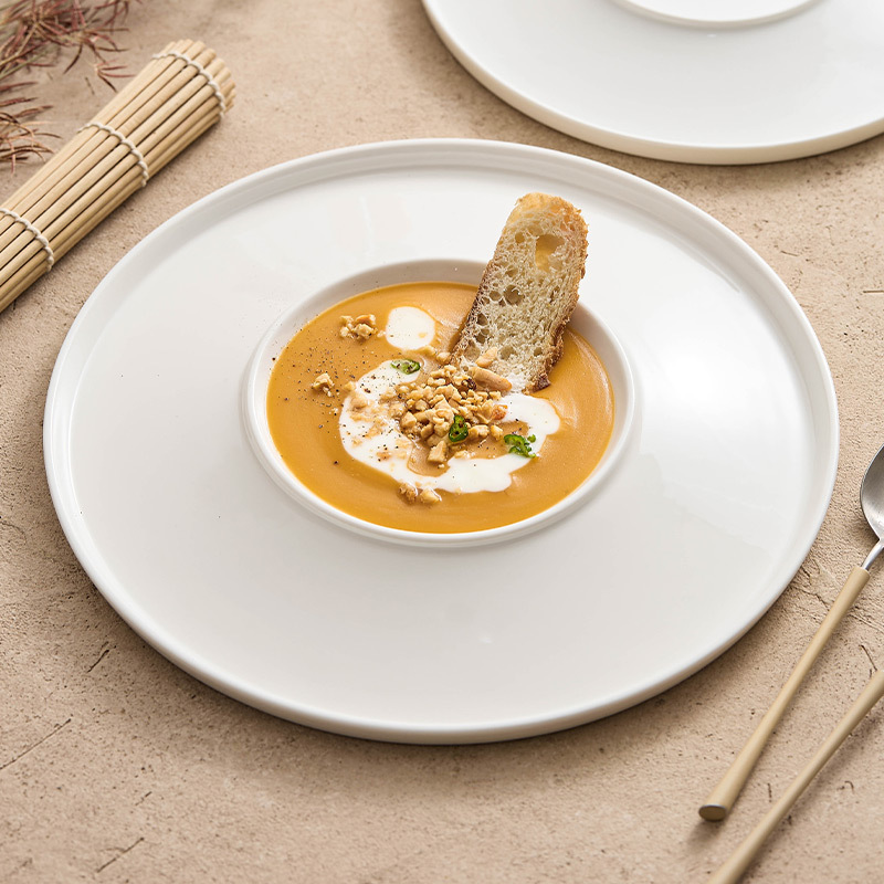 Đĩa ăn gốm sứ Zhongao Đĩa món ăn gia dụng Đĩa ăn nghệ thuật Đĩa trên Đĩa hình tròn sáng tạo có đĩa dấm