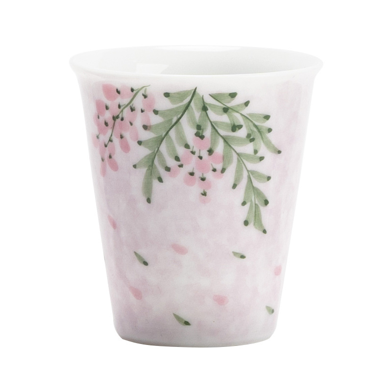 Cốc hoa tử đằng vẽ tay, cốc đựng trà gốm sứ cổ điển Trung Quốc, cốc chủ nhân, cốc trà nữ cao cấp, uống trà