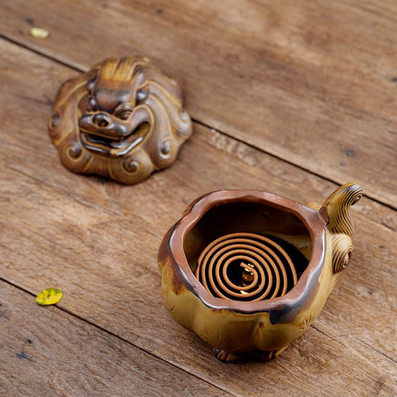 Lò xông hương gốm sứ sáng tạo, lư hương đĩa đàn hương cổ, lư hương Trong Nhà Gia đình, lư hương đĩa, phòng thiền trà đạo