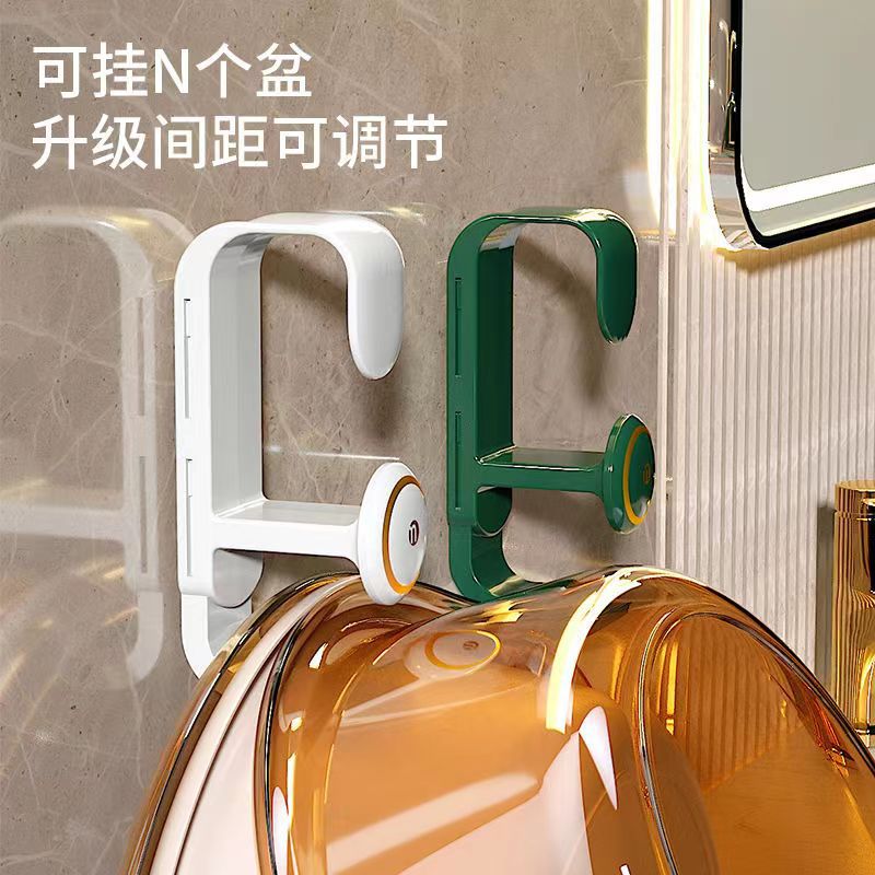 Móc treo chậu rửa có thể thu vào hiện vật giá để đồ phòng tắm và phòng tắm không cần đục lỗ Giá đựng Chậu rửa treo tường