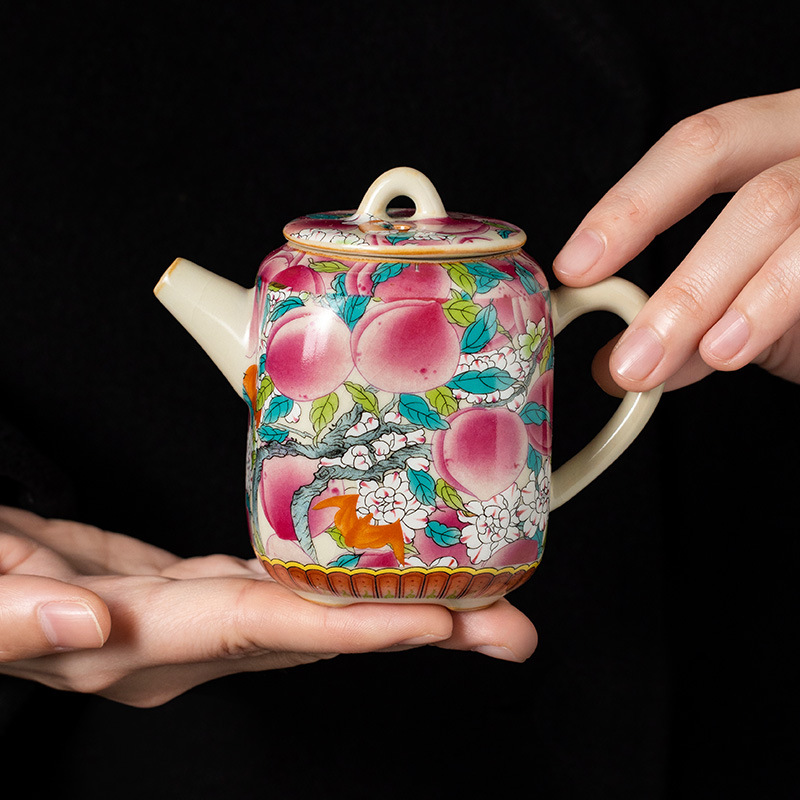 Ấm trà hình vuông Ruyao Wantao Ấm trà pha trà gia dụng cao cấp tinh tế 2024 mới ấm trà đơn bán buôn