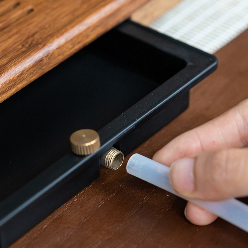 Khay trà tre nặng khay trà pha khô dùng hai mục đích thoát nước gia dụng đơn giản kiểu Nhật Bộ trà Kung Fu Khay trà bàn trà